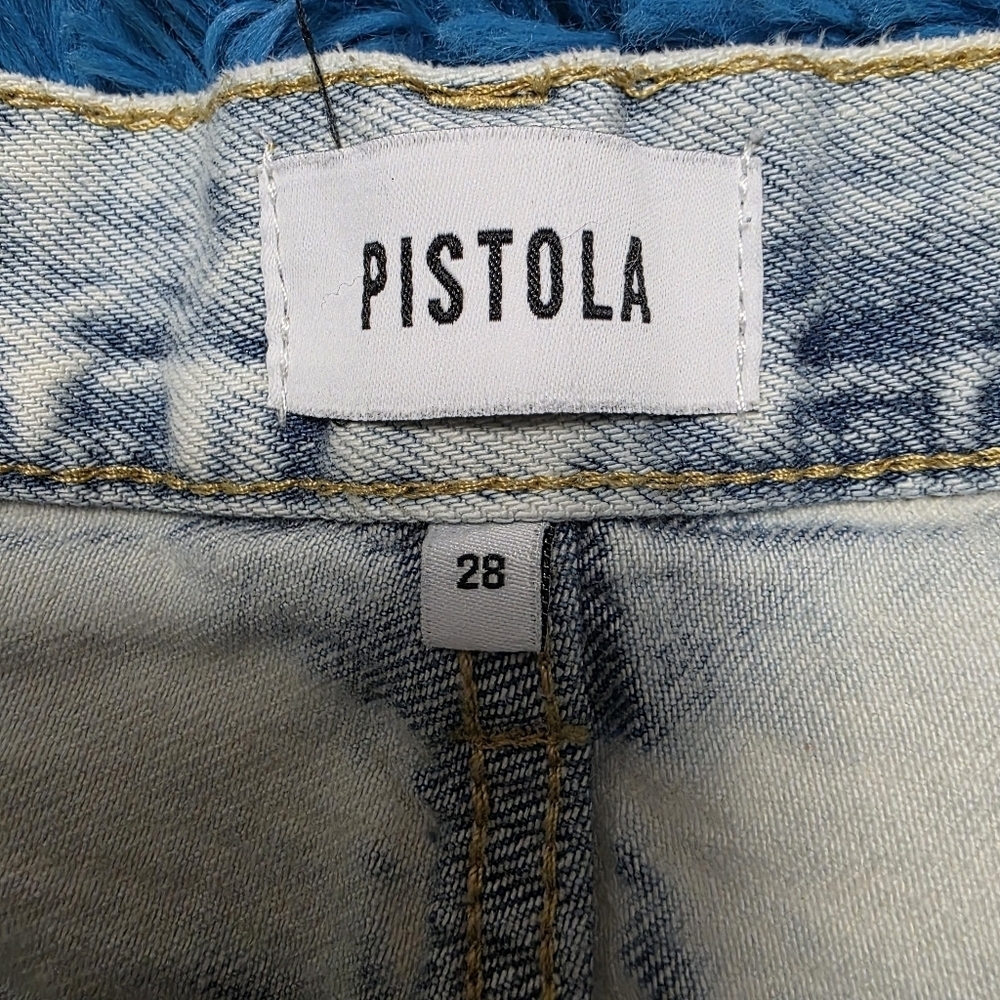 Pistola Charlie Acid Wash High Rise Straight Leg Jeans Size 28 - Picture 12 of 12